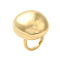 Oval Brass Finger Rings for Women, Cadmium Free & Lead Free, Golden, Inner Diameter: 17mm