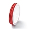 6.8M Waxed Cotton Cords, Multi-Ply Round Cord, Macrame Artisan String for Jewelry Making, Red, 1mm, about 7.44 Yards(6.8m)/Roll