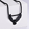 Vintage Stainless Steel Eagle Punk Hip-hop Street Animal Pendant Necklacs for Men, Black
