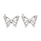 Non-Tarnish 304 Stainless Steel Pendants, Butterfly Charms, Stainless Steel Color, 23x25.5x2mm, Hole: 1.8mm