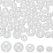 SUNNYCLUE 120Pcs Glass Globe Beads Empty Glass Beads 10mm 12mm 14mm 16mm 18mm Half Hole Hollow Clear Ball Charms Round Wish Bottle Pendants for Jewelry Making Charms Earrings Wind Chime DIY Crafts