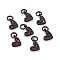 Brass Micro Pave Cubic Zirconia Charms, Long-Lasting Plated, Lead Free & Nickel Free & Cadmium Free, Heart, Hot Pink, Gunmetal, 9.5x6.5x2mm, Hole: 1mm.