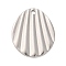 304 Stainless Steel Pendants, Stainless Steel Color, Anti-Tarnish, Teardrop, 21.5x17.5x1mm, Hole: 1.6mm