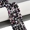 Natural Fire Crackle Agate Beads Strands, Dyed & Heated, Round, Faceted, Medium Violet Red, 5.5~6mm, Hole: 1mm, about 66pcs/strand, 14.37''~14.57''(36.5~37cm)