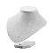 Bust Plastic Covered with Velvet Necklace Display Stands, Light Grey, 18x19x17cm