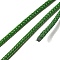 Braided Stainless Steel Cord, for DIY Craft, Textured Round, Dark Green, 3mm, about 32.81 Feet(10m)/Roll