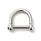 Non-Tarnish 304 Stainless Steel D-Ring Anchor Shackle Clasps, Stainless Steel Color, 18x18.5x6mm