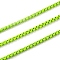 Spray Painted 304 Stainless Steel Box Chains, Venetian Chains, with Spool, Unwelded, Lime, 3x2.5x2mm