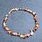 Glass Imitaion Red Agate Chip Beaded Necklaces for Women, 16.93 inch(43cm)