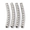 Non-Tarnish 304 Stainless Steel Tube Beads, Curved Tube, Stainless Steel Color, 40x4mm, Hole: 2.4mm