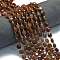 Natural Purple Aventurine Beads Strands, Faceted Pentagonal Cut, Flat Round, with Seed Beads, 8~8.5x5mm, Hole: 0.8mm, about 36pcs/strand, 15.16''~15.24''(38.5~38.7cm)