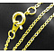 Brass Cable Chain Necklaces, Golden, 18 inch, 2x1.5mm