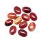 Natural Agate Cabochons, Dyed, Oval, FireBrick, 14x10x4~5mm