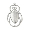 304 Stainless Steel Pendants, Beetle Charm, Anti-Tarnish, Stainless Steel Color, 48x28.5x3mm, Hole: 1.5mm and 2mm