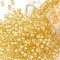 TOHO Round Seed Beads, Japanese Seed Beads, (961) Inside Color Crystal/Butter Lined, 8/0, 3mm, Hole: 1mm, about 220pcs/10g