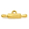 Ion Plating(IP) 304 Stainless Steel Pendants, Bar Charm, Real 18K Gold Plated, 8.5x14x5mm, Hole: 2.5mm