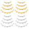 16Pcs 8 Styles Boho Style 304 Stainless Steel Multi-Strand Links, Curved Stick, Golden & Stainless Steel Color, 7~14x23.5~41x2mm, Hole: 1.4mm, 2pcs/style