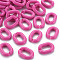 Opaque Acrylic Linking Rings, Quick Link Connectors, For Jewelry Chains Making, Frosted, Oval, Medium Violet Red, 19.5x15x5mm, Inner Diameter: 6x11
mm