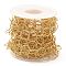 Ion Plating(IP) 304 Stainless Steel Ring Rolo Chains, Golden, 65x59mm