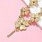 304 Stainless Steel Flower Pendant Bib Necklaces for Women, Ion Plating(IP), Golden, 17.72 inch(45cm)