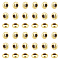 70Pcs Brass Beads, with Rubber Inside, Slider Beads, Long-Lasting Plated, Rondelle, Golden, 8x4mm, Hole: 1.4mm