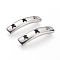 Non-Tarnish 201 Stainless Steel Curved Tube Beads, Curved Tube Noodle Beads, Tube, Stainless Steel Color, 36x10x8mm, Hole: 8x4mm