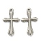 Non-Tarnish 304 Stainless Steel Pendants, Cross, Stainless Steel Color, 23x14x2.5mm, Hole: 1.5mm