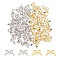 DICOSMETIC 48Pcs 2 Colors Bowknot Link Charm Butterfly Bowknot Charm Bow Tie Pendant Golden Bow Connector with Double Loop Alloy Connector Dangle Charm for Jewelry Making DIY Craft, Hole: 1.5mm
