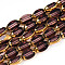 Electroplate Opaque Color Glass Beads Strands, Faceted, Oval, Indian Red, 7x4.5x3.5mm, Hole: 1mm, about 50pcs/strand, 12.99''(33cm)