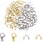 UNICRAFTALE 40 Sets 2 Colors Jewelry Making Kits 40Pcs 304 Stainless Steel Lobster Claw Clasps with 40Pcs 316 Surgical Stainless Steel Wire Guardian Metal DIY Accessories for Necklaces Jewelry Making