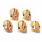 Handmade Lampwork Beads, Frog, Goldenrod, 14.5~15.5x11~13x9mm, Hole: 1.2mm