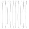 200Pcs Brass Ball Head Pins, Stainless Steel Color, 70x0.6mm, 22 Gauge, Head: 1. 5mm
