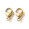 304 Stainless Steel Lobster Claw Clasps, Real 18K Gold Plated, 13x8x4mm, Hole: 1.8mm