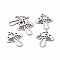 Non-Tarnish Autumn Theme 201 Stainless Steel Pendants, Laser Cut, Mushroom, Stainless Steel Color, 25x20x1mm, Hole: 1.5mm