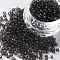 Glass Seed Beads, Transparent, Round, Gray, 8/0, 3mm, Hole: 1mm, about 666 beads/30g