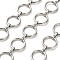 304 Stainless Steel Ring Link Chains, Unwelded, Stainless Steel Color, 14x1.8mm