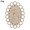 Wooden Embroidery Thread Plate, Cross Stitch Threading Board Tools, Oval, Dog, 15x10.6cm