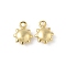 Brass Charms, Sun, with Jump Ring, Long-Lasting Plated, Rack Plating, Lead Free & Cadmium Free, Real 18K Gold Plated, 9.5x7.5x3.5mm, Hole: 1.2mm