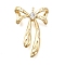 Brass Micro Pave Cubic Zirconia Pendants, Bowknot Charms, Real 14K Gold Plated, 21.5x14x4.5mm, Hole: 0.8mm