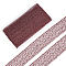 12.5 Yards Sparkle Polyester Mesh Ribbon, Hollow Ribbon, Flat, with 1Pc Thread Bobbins White Cards, Dark Red, 1-3/4 inch(44mm)