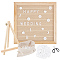 OLYCRAFT Wooden Letter Board 10x10 inch Rustic Felt Letter Boards with Stand 340pcs Letters and Emoticons Wood Message Boards for Wall Decoration Announcement Board Birthday Decor - 2mm Thick