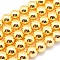 Electroplate Non-magnetic Synthetic Hematite Beads Strands, Grade AAA, Long-Lasting Plated, Round, Golden Plated, 4mm, Hole: 1mm, about 105pcs/strand, 15.7 inch(40cm)