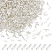 90G Glass Bugle Beads, Round Hole Seed Beads, White, 6x1.8mm, Hole: 0.6mm, about 2000pcs/90g