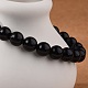 Натуральные браслеты из бисера из обсидиана BJEW-Q692-12-8mm-3