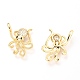 Подвески из латуни с прозрачным микропейвом и черным фианитом X-ZIRC-O036-25G-2