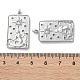 Латунные микро проложить кубического циркония подвески KK-C079-05P-3
