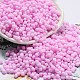 Непрозрачный матовый стеклянный бисер цвета макарон SEED-K009-12B-05-1