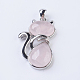 Кулоны для котят из розового кварца G-P352-B07-1