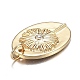 Кулоны из латуни с прозрачным фианитом ZIRC-F120-087G-3