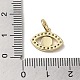 Латунные микро проложить кубического циркония подвески KK-E092-07G-03-3